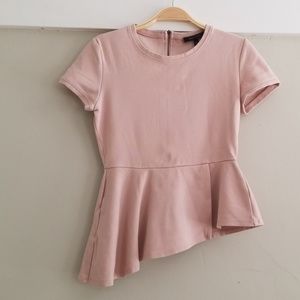 BCBGMaxAzria Harlee Bare Pink Peplum Too